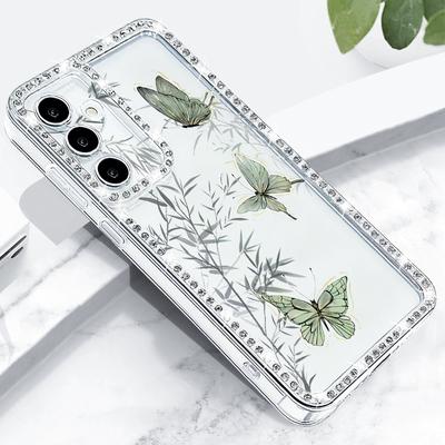 Fantasy-Schmetterlingsmuster Diamant Diamant Hülle Für Samsung Galaxy S25 Ultra S24 Plus S23 S22 S21 FE A14 A15 A16 A25 A26 A35 A36 A54 A55 A56 5G Abdeckung