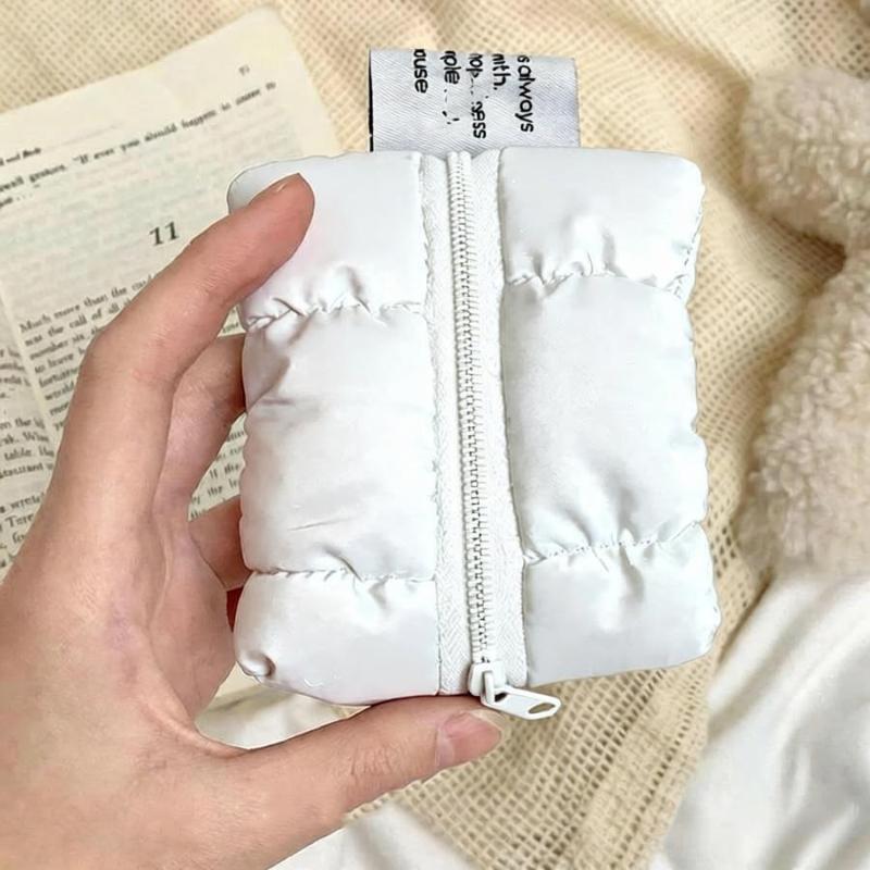 Женский кошелек Ins Милый Мини Маленький Кошелек Многофункциональная Сумка для Помады и Макияжа Белое Облако Кошелек для Мелочи Портативная Сумка для Хранения Футляр для Ключей белый