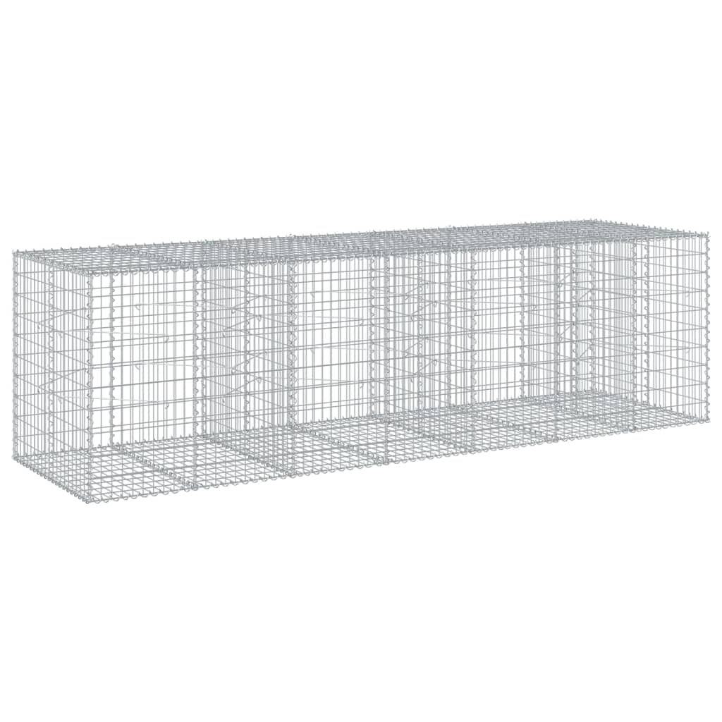 Gabion with Lid 350x100x100 Cm Galvanized Iron