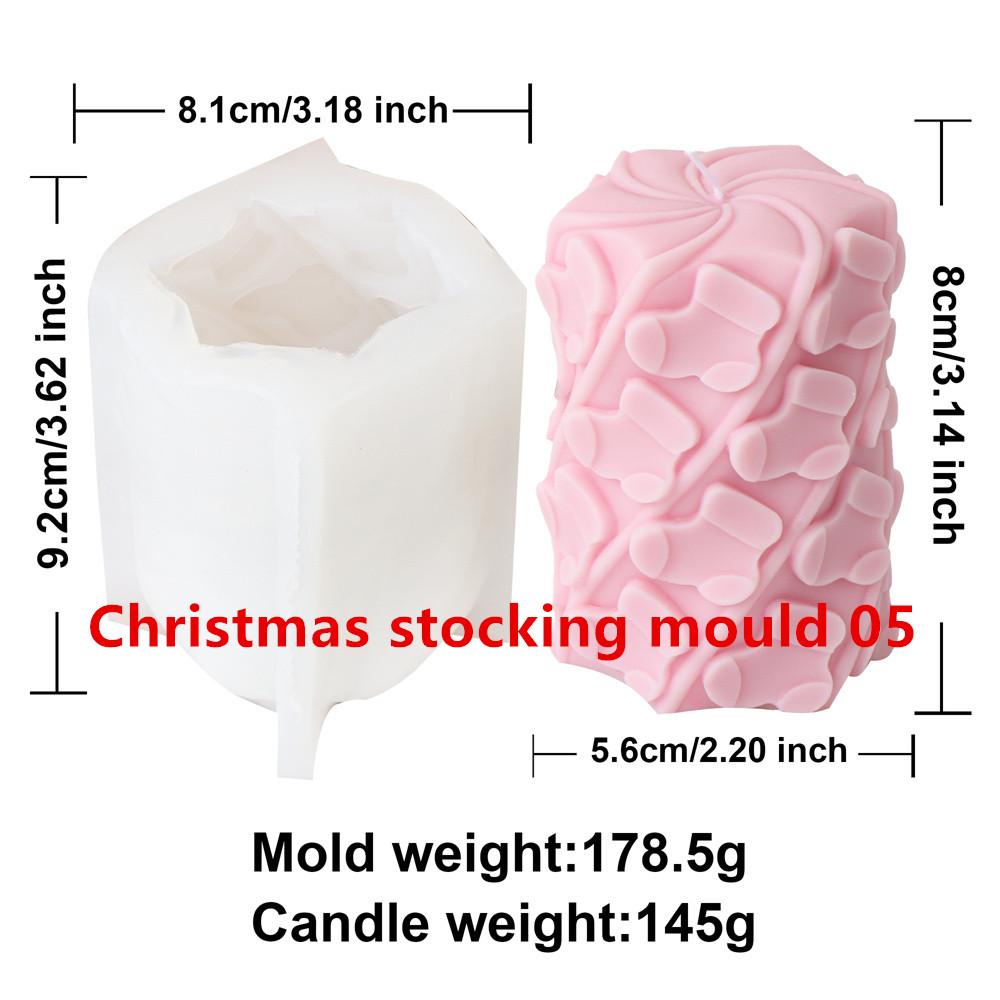 3D Christmas Tree Santa Claus Candle Silicone Molds DIY Christmas Decor Soap Making Festive Aromatherapy Candle Supplies