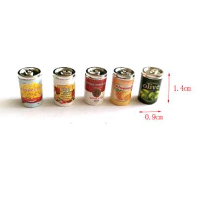 5Pcs Dollhouse Fruit Can Miniature Toy Accessories Kids Gift Pretend Play Toy