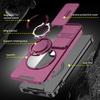 Magnetic Metal Ring Stand Armor Case For VIVO V40 Pro 5G Slide Push Window Lens Protection TPU Frame Hard Plastic Phone Cover