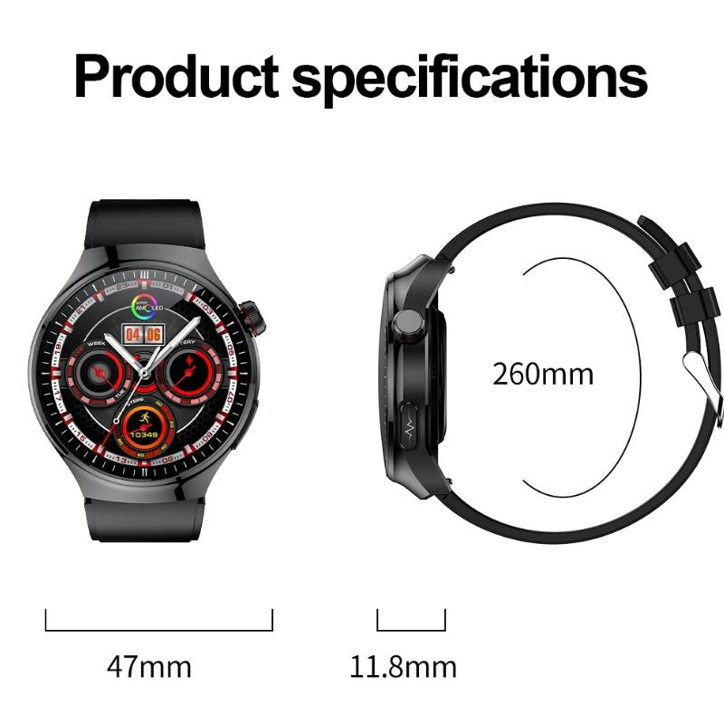 2026 Nuovo Preciso Lipidi Sanguigni Schermo AMOLED da 1,43" Smartwatch per la Salute ECG Acido Urico Pressione Sanguigna Chiamata Bluetooth Smartwatch Compatibile Android/iOS