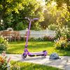 Electric Scooter for Kids 6-14 Years, with Colourful Lights, Purple