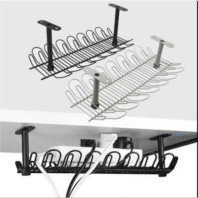 360mm Table Socket Hang Holder Power Strip Storage Rack Fixed with Screws Cable Management Tray for Offices Home Wire Cord Organizer