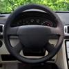For Vw Caddy 2003 —2006 Caravelle 2003-2009 Transporter T5 2006 Hand Stitched Black Perforated Steering Wheel Leather Cover