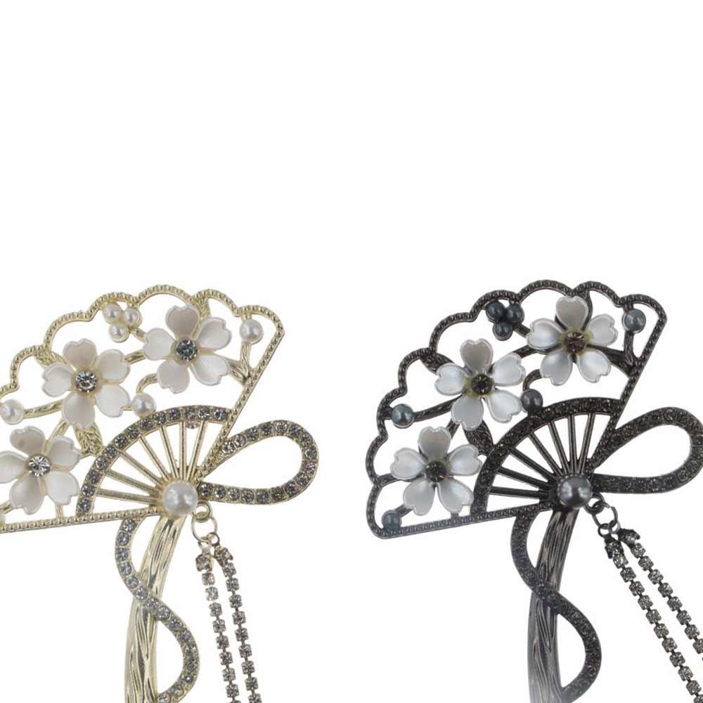 Hanfu Step Shake Antique Style Hair Stick Retro Temperament Hairpin Ancient Fan Fringe Hairpin
