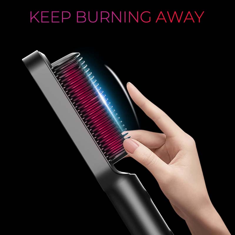 Electric Heating Comb Hair Straightener Comb Negative Ion 5-Speed Temperature Portable Fast Heating Electric Straightening Brus
