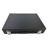 Clear Rectangular Jewelry Box with Handmade Leather Handle Displaying Organizers Suitable for Organizing Rings Bracelets