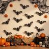 12Pcs PVC Bat Wall Stickers 3D Wall Decor Vintage Halloween Decals Indoor