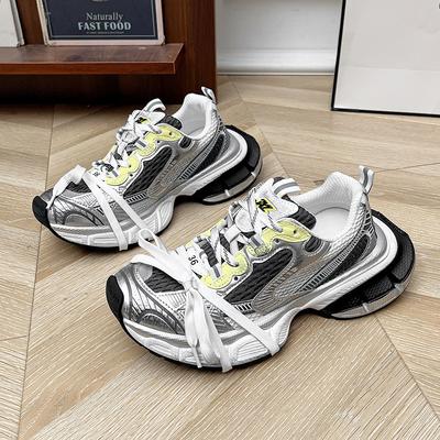 Thick-soled Heightening New Dad Shoes Women's 2025 Autumn Breathable Versatile Dirty Old Casual Couple Sports Shoes