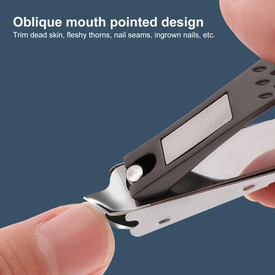 Nagelknipser, scharfe Kante, ergonomischer Griff, Edelstahl, professioneller Spritzschutz für Fingernägel und Zehennägel, Männer, Frauen, Kinder