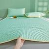 3pcs/set Latex Cooling Mattress Pad-Soft Friendly Foldable All-Season Bedding Breathable Quilted Design(1 mat and 2 pillowcases)
