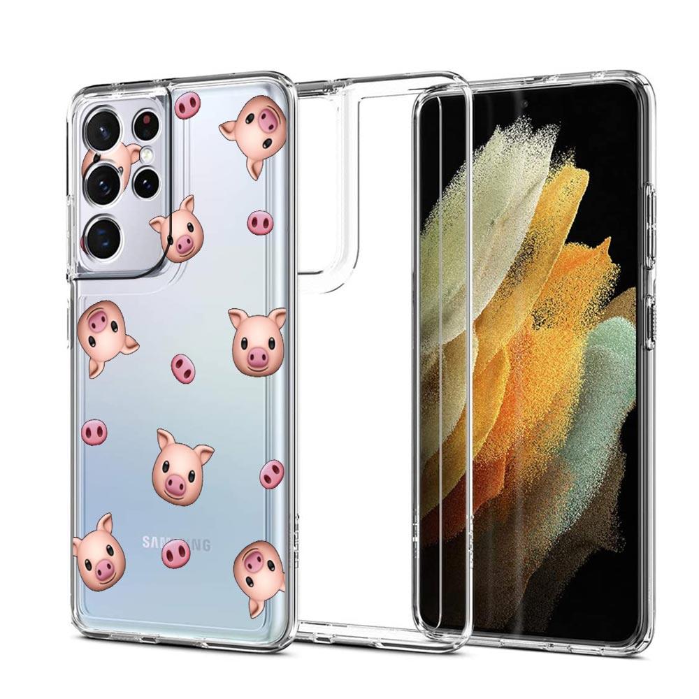 Roztomilý pouzdro na telefon s prasátkem, pandou a avokádem pro Samsung Galaxy S20 Ultra S21 FE 5G S10E S9 S8 S10 Plus Note 20 10 Lite M31 M22 M32 Kryt