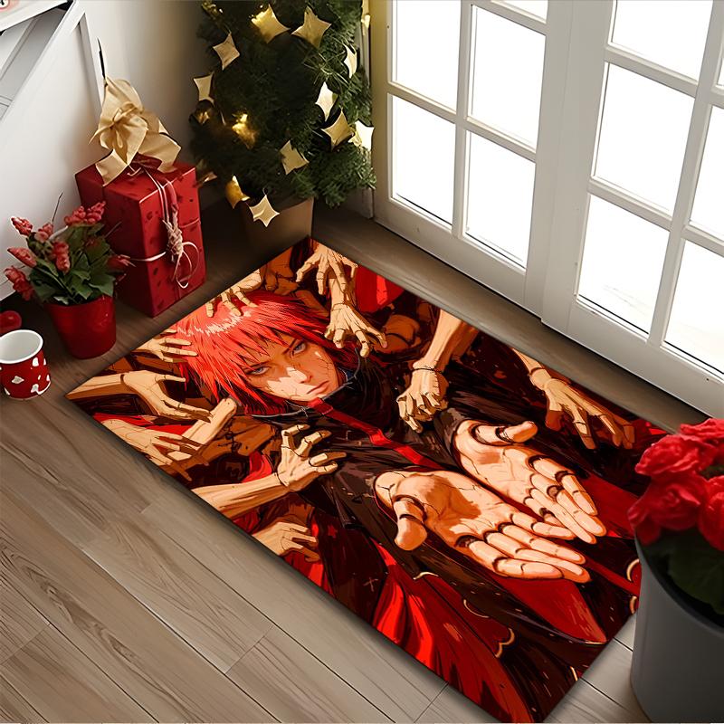 1 pièce de tapis de chaise imprimé Naruto pour utilisation à la maison, au bureau, tapis pour salon, cuisine, salle de jeux