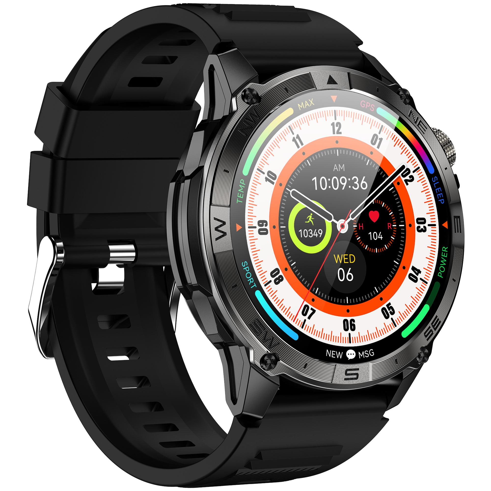 

VG40 PRO Розумний годинник Чоловічий Жіночий GPS Bluetooth Дзвінки Пульс Голосовий помічник Довгий час роботи Акумулятора Спортивний Розумний годинник чорний