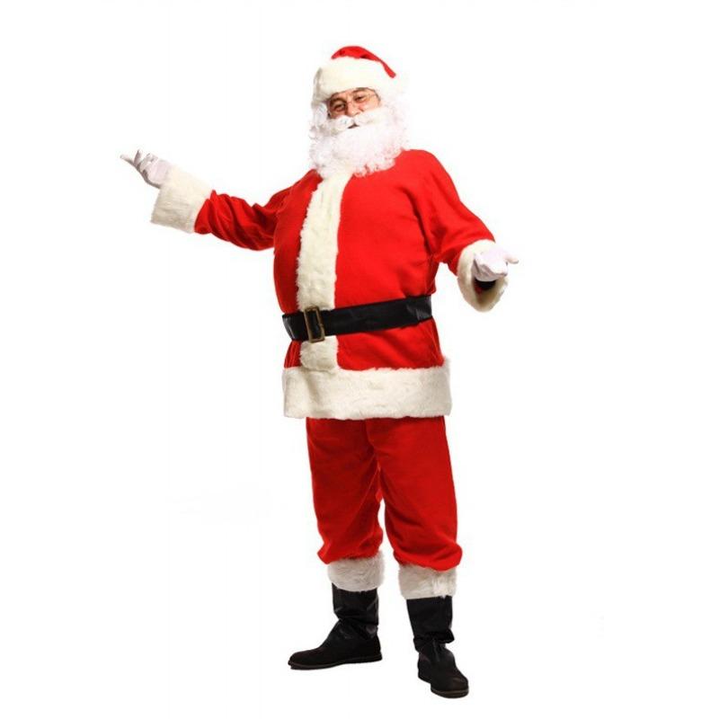 Santa Claus Clothing Santa Claus Costume Golden Velvet Christmas Suit Holiday Classic Performance Clothing