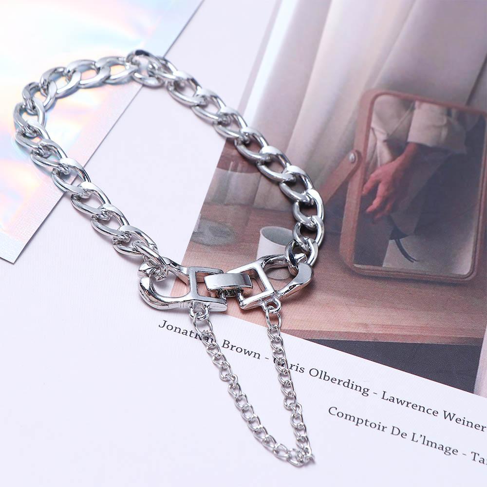 Personality Hip Hop Fashion Design Women Korean Hand Chain Men Bracelet Zinc Zinc Alloy Jewelry Accessories