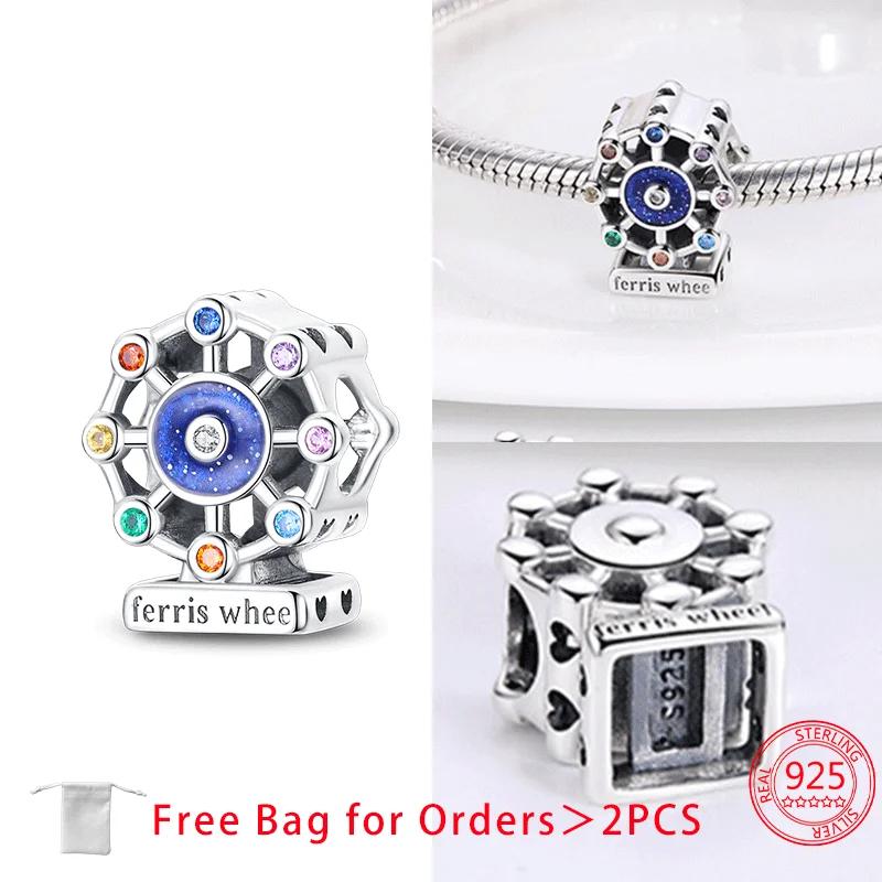 Holiday Series Seaside Coconut Slippers Car Wheel Copper Metal Charm Bead Components Bead Components Compatible With Do It Yourself Bracelet High