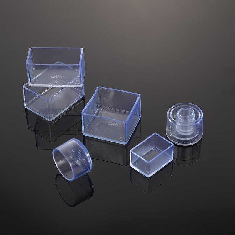 Square/Round Anti-Noise Chair Leg Cap Rubber Feet-Protector Pads Non-slip Transparent Table Feet Covers Furniture Leveling Feet
