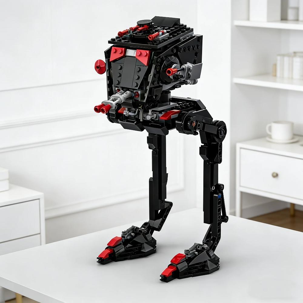 

MOC Звездные Войны Первый Орден AT-ST Шагоход Строительные Блоки Модель Детали Кирпичики Мозговая Игра Игрушки Рождественские Праздничные Подарки