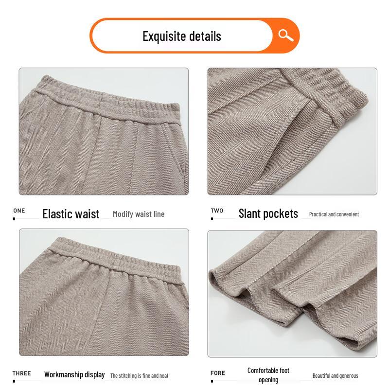 Women's Elastic Waist Straight-Leg Casual Pants