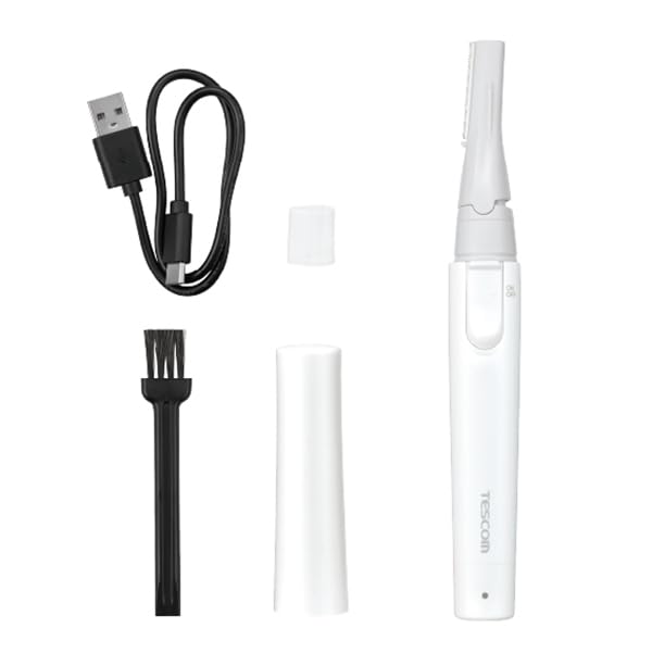 Tescom Face USB Waschbarer Authentischer Rasierer, Wiederaufladbar, Teile, Produkt, TK352B-W