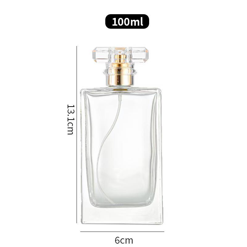 Transparent Bayonet Glass Decanting Bottle - Portable and Convenient for Perfume or Cosmetic Samples