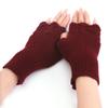 Winter Soft Candy Color Arm Warmers Knitted Gloves Fingerless  Mittens Thick Warm