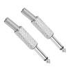 2 Stück Audioadapter Stecker Kupplung Verbinder Gitarre Kopfhörer Gerader Klinkenstecker Einsteckanschluss 6,35 mm Einzeln