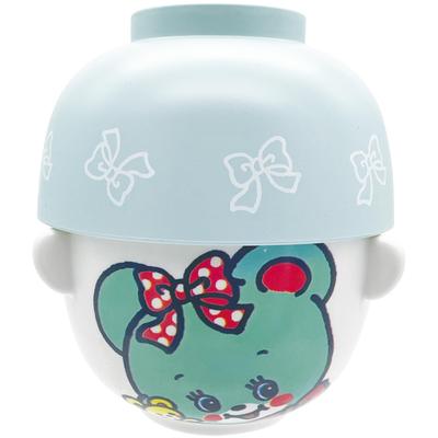 Sun Art Hugly Mini Soup and Rice Bowl 10 X 6cm Made In Perfect As a Birthday Gift "SWIMMER" Set, Approx. Diameter, Blue, Japan,