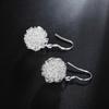 925 Sterling Silver Geometric Pattern Piercing Earrings Fashionable Wedding Jewelry