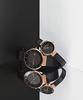 BERING Solar Watch Unisex Authorized Import Hard-to-Break Scratch-Resistant Sapphire Glass Long Warranty 14627-166 Black Rose Gold Mesh Belt