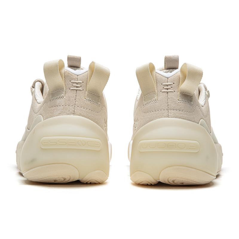 Li Ning Abrasion Resistant Breathable Coverage Low top Casual Shoes Unisex Xuan Paper White AZGV095-1