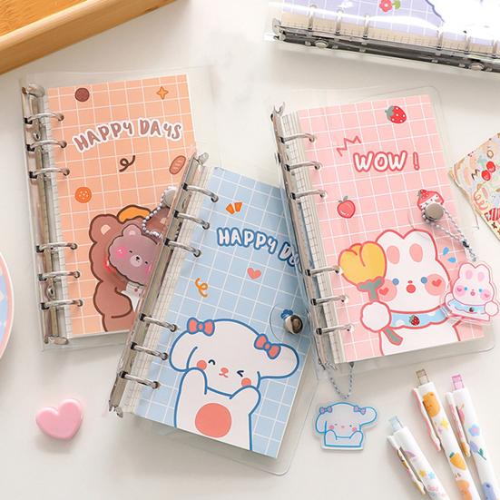 1 Set Scrapbook Notebook Refillable Loose Leaf Detachable Thickened Paper No Ink Bleeding Smooth Writing 100 Sheets Diary Notebook School Accessory