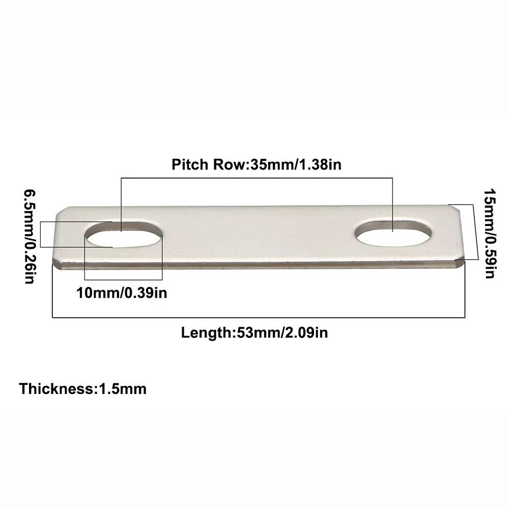 

New M6 Bus Bars Connector Flat Nickel-plated Copper Battery Busbar Red Copper Nickel Plate Lifepo4 Cell Lithium