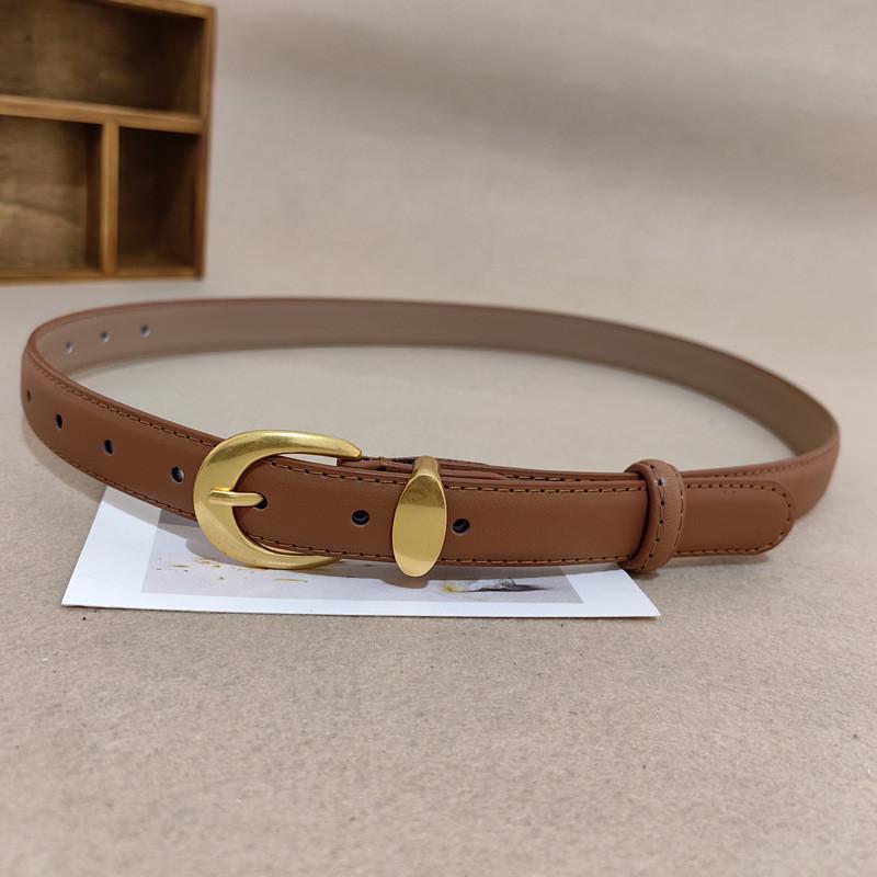Womens Genuine Leather Belt With Alloy Buckle For Casual And Office Wear
