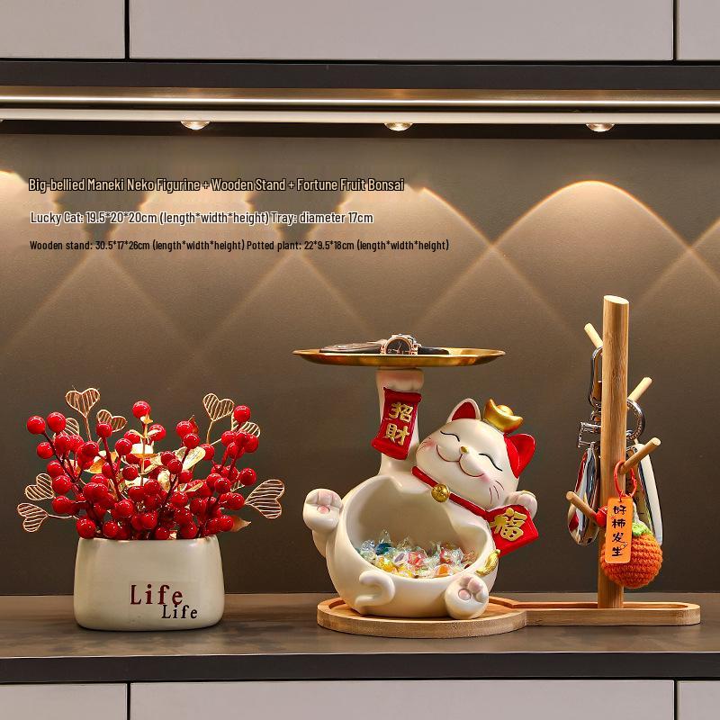 Cat Figurine - Perfect for Home Entry, Living Room, Wine Cabinet, or Shoe Cabinet Decoration; Ideal Housewarming Gift