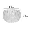 2/6Pcs 50ml Transparent Striped Glass Pumpkin Shape Tea Cup Heat-Resistant Oatmeal Milk Coffee Cup Household Tea Mug Drinkware