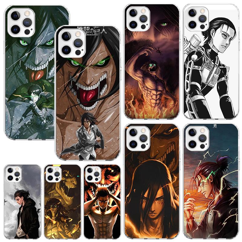 Attack-Titan Eren Phone Case For Iphone 17 Air 16 15 Plus 16E 14 Pro Max 13 Mini 12 11 7 8 SE Fundas Soft Back Cover 17 Air 16 1