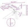 Spider Shaped Coffee Table Leg Black 98 X 58 X (42 43) Cm Steel