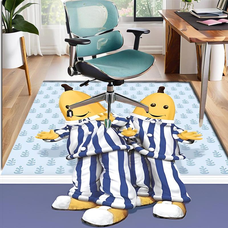 Bananas in Pyjamas Pattern Rug, Indoor/Outdoor Mat, for Picnic, Gameroom, Bedroom, Office, Living Room, Home Decor Carpet, Birthday Gift