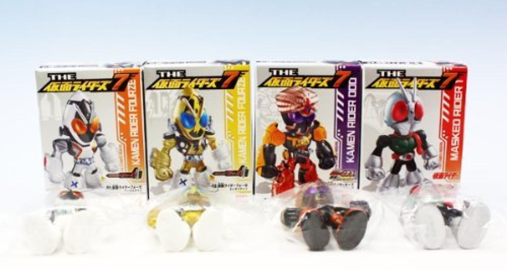 

THE Kamen Riders 7 Fourze Transformation Deformed Figure Movie Candy Toy Bandai Set of All 4 (Complete Types)
