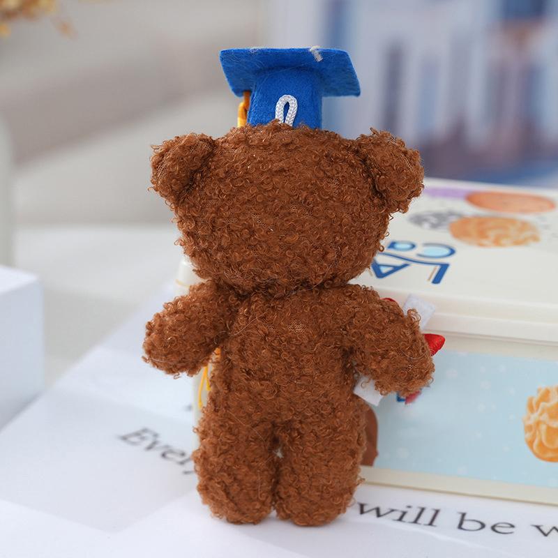 

Женский игрушечный брелок с медведем, милый плюшевый меховой помпон, брелок в виде Доктора Тедди, женская сумка, автомобильный держатель, свадебная вечеринка, выпускной, Валентина