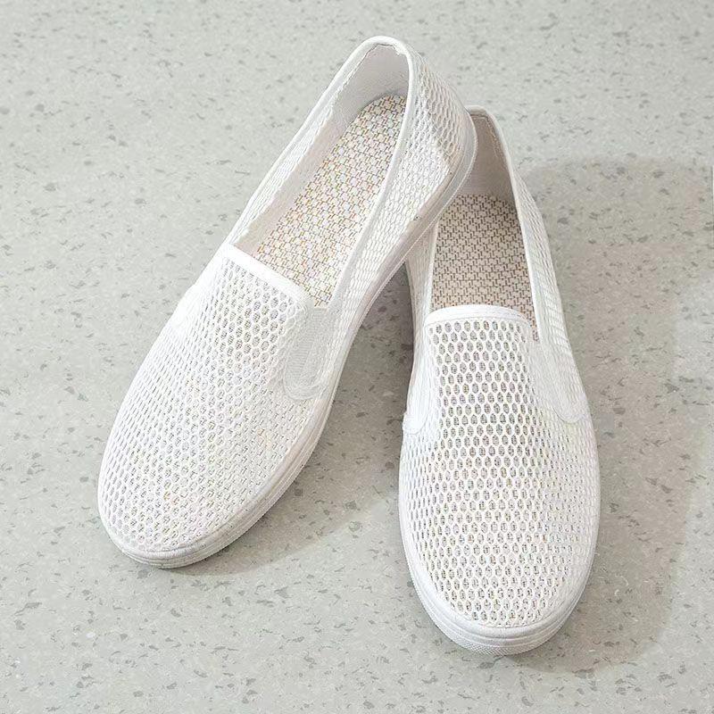 Sandaler Dam Sommar Mode Webbplats Beijing Andningsbara Meshskor Platta och Bekväma Arbetsskor