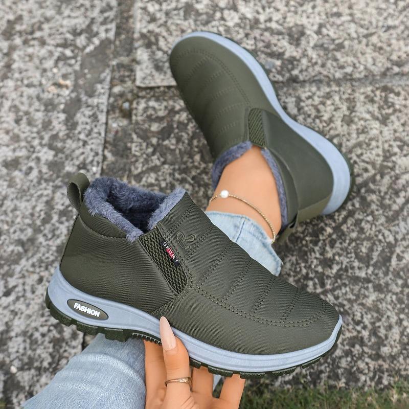 Women's Sports Shoes Fleece and Thickened Boots, Lightweight Soft-soled Women's Snow Boots
