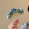 Fairy Starry Sky Flower Hiar Stick Bohemian Bride Hair Accessories Chinese Style Side Clip  Girls