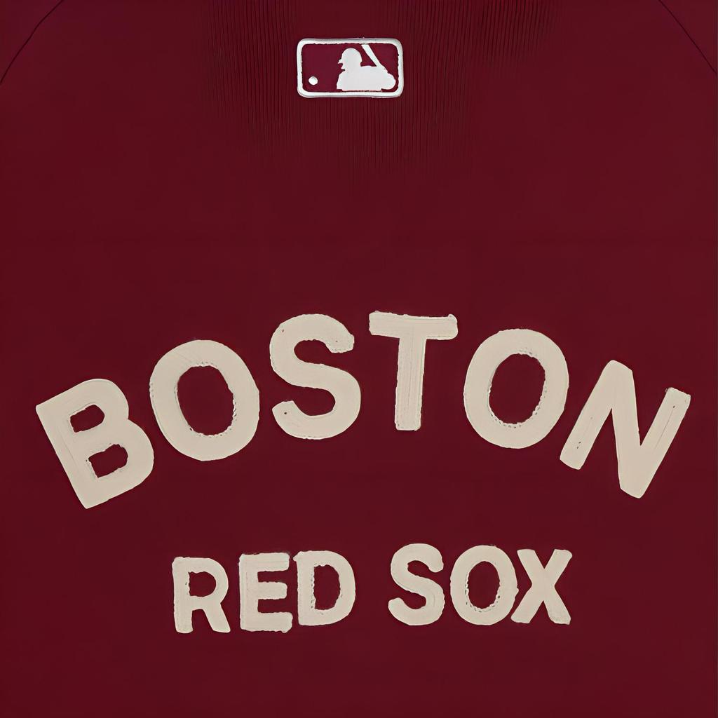 New MLB Varsity Boston Red Sox Cardigan Knitwear Unisex Red 3AKCV0144-43WIS