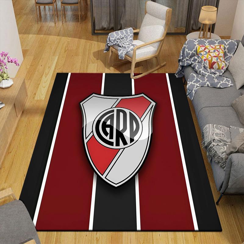 Club Atletico River Plate Flannel Pattern Square Carpet,Area Rug,Carpet Rug for Living Room Bedroom Sofa Playroom Decor,Non-slip Floor Mat