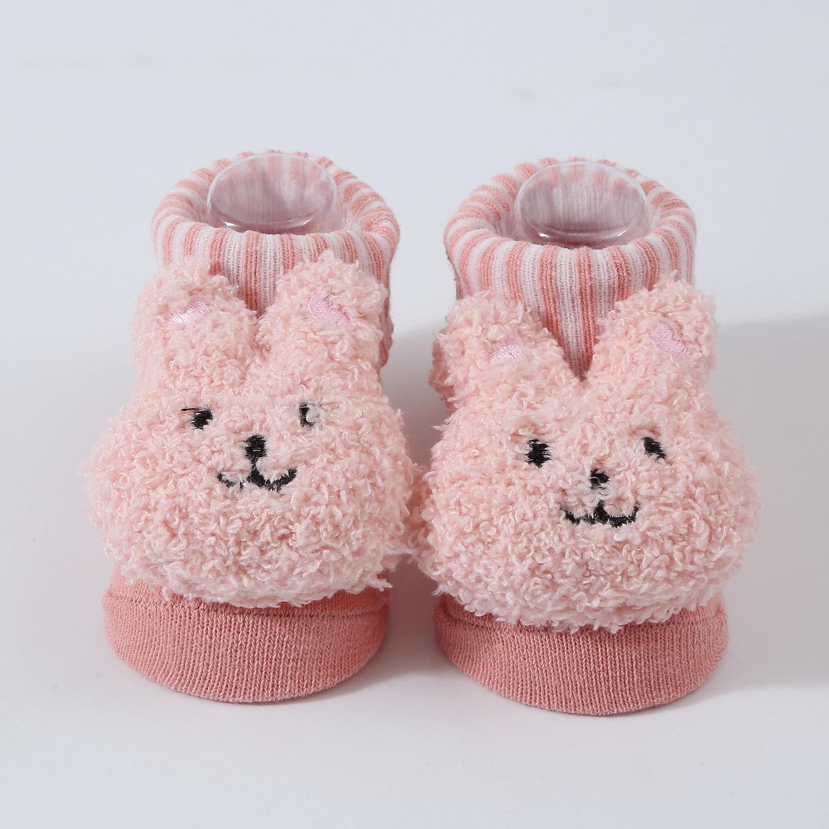 Baby Socks Spring and Autumn Soft Cotton Newborn Baby Socks in The Tube Cartoon 3D Doll Infant Boys Girls Socks 0-6 months 0-6M
